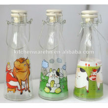 Haonai Eco-Friendly Feature FDA,SGS food grade decorative corked glass bottles